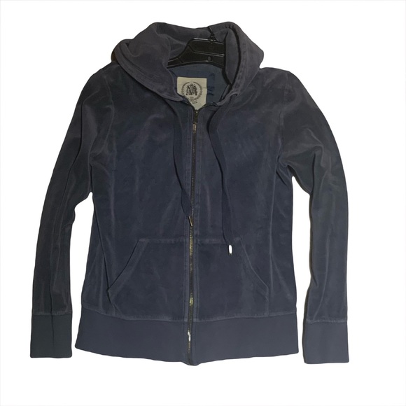 Merona Steel Gray Velour Track Suit size Large - Picture 3 of 3